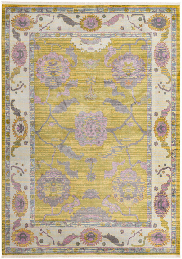 Green 9' x 12' Paragon Rectangle Area Rug 100% Polypropylene Colorful Vivid Boho Style Modern Carpet for Unique Interiors for Sale at Rug Engine