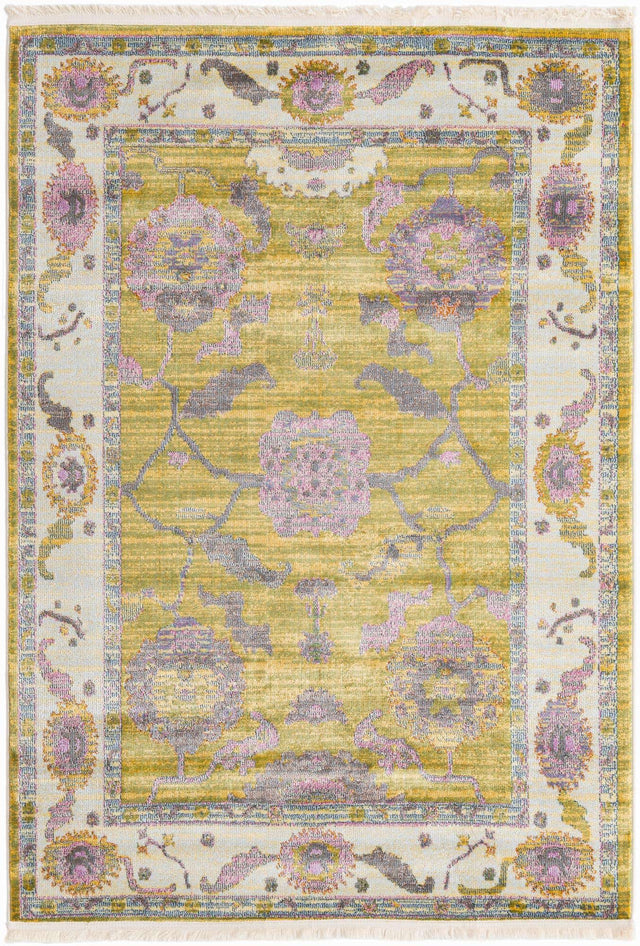 Green 4' 3 x 6' Paragon Rectangle Area Rug 100% Polypropylene Colorful Vivid Boho Style Modern Carpet for Unique Interiors for Sale at Rug Engine