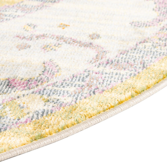 Green 8' 2 x 8' 2 Paragon Round Area Rug 100% Polypropylene Colorful Vivid Boho Style Modern Carpet for Unique Interiors for Sale at Rug Engine