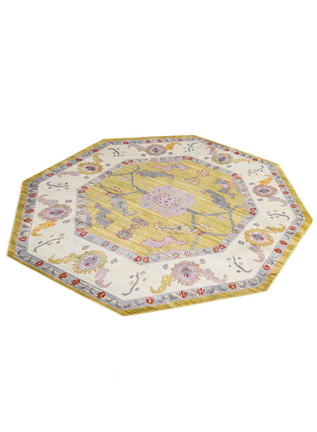 Green 8' 2 x 8' 2 Paragon Octagon Area Rug 100% Polypropylene Colorful Vivid Boho Style Modern Carpet for Unique Interiors for Sale at Rug Engine