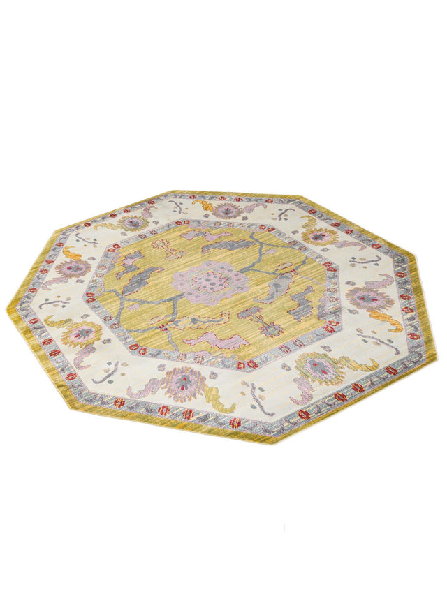 Green 8' 2 x 8' 2 Paragon Octagon Area Rug 100% Polypropylene Colorful Vivid Boho Style Modern Carpet for Unique Interiors for Sale at Rug Engine