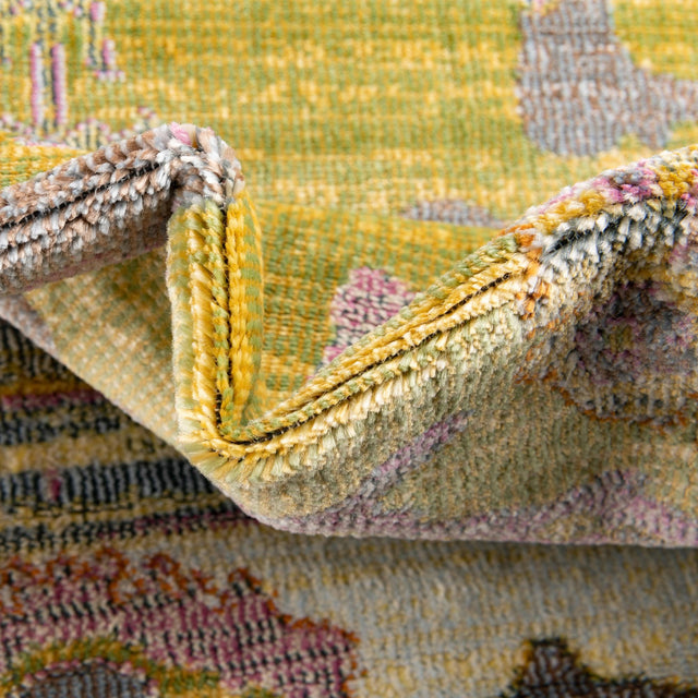 Green 4' x 4' Paragon Octagon Area Rug 100% Polypropylene Colorful Vivid Boho Style Modern Carpet for Unique Interiors for Sale at Rug Engine