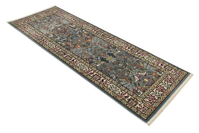 Blue 2' 7 x 7' 1 Narenj Runner Area Rug 85% Polypropylene & 15% Polyester Traditional Classic Carpet for Living, Dining, Bedrooms, Office for Sale at Rug Engine