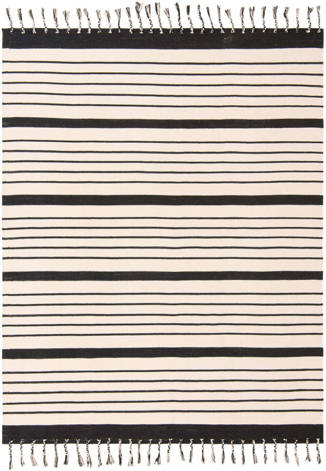 Black and White 8' x 10' Chindi Cotton Rectangle Area Rug Interior Design Home Decor Carpet Mat for Sale at Rug Engine