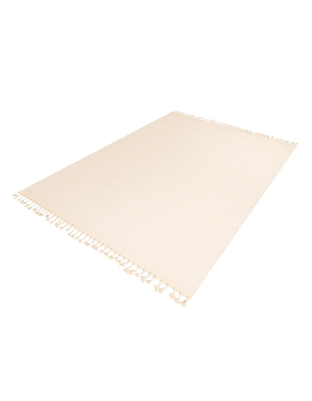 Beige and White 10' x 14' 1 Chindi Cotton Rectangle Area Rug Interior Design Home Decor Carpet Mat for Sale at Rug Engine
