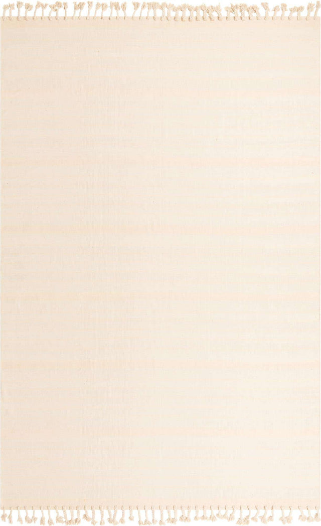 Beige and White 10' x 14' 1 Chindi Cotton Rectangle Area Rug Interior Design Home Decor Carpet Mat for Sale at Rug Engine
