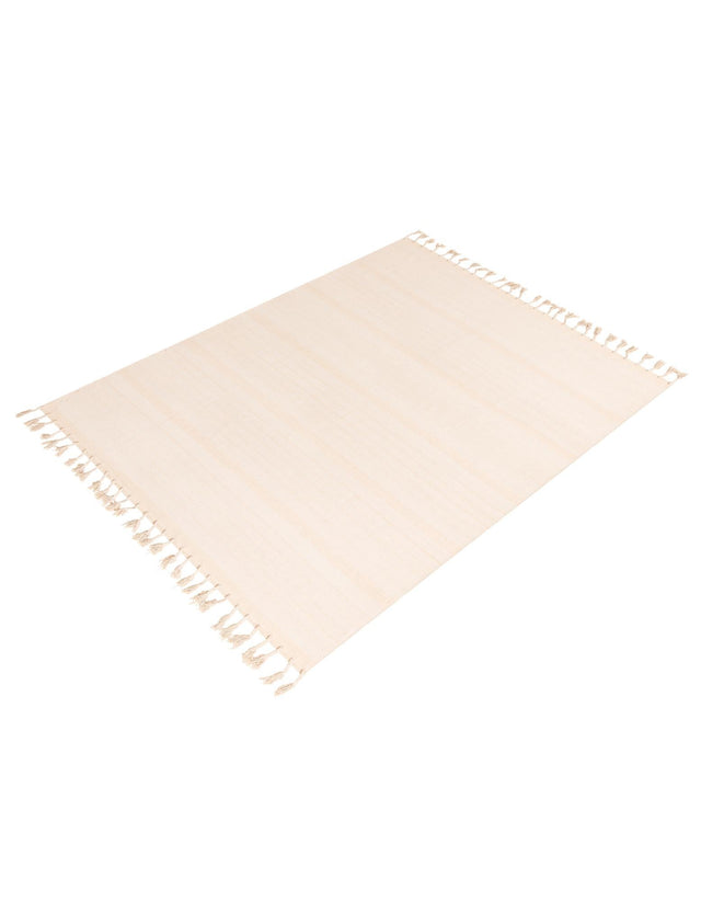 Beige and White 9' x 12' Chindi Cotton Rectangle Area Rug Interior Design Home Decor Carpet Mat for Sale at Rug Engine