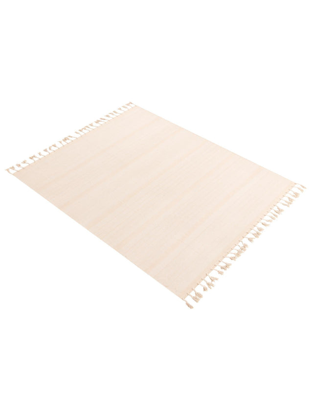 Beige and White 9' x 12' Chindi Cotton Rectangle Area Rug Interior Design Home Decor Carpet Mat for Sale at Rug Engine