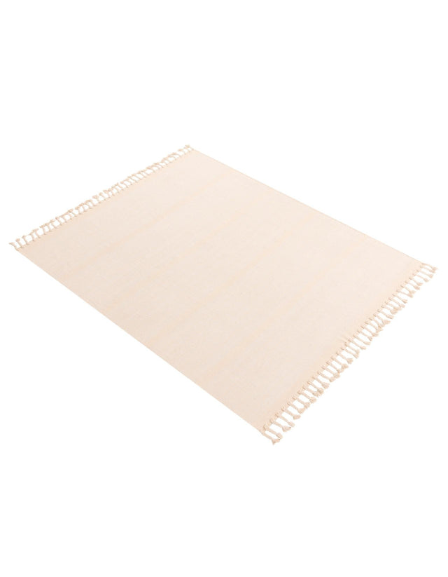 Beige and White 8' x 10' Chindi Cotton Rectangle Area Rug Interior Design Home Decor Carpet Mat for Sale at Rug Engine