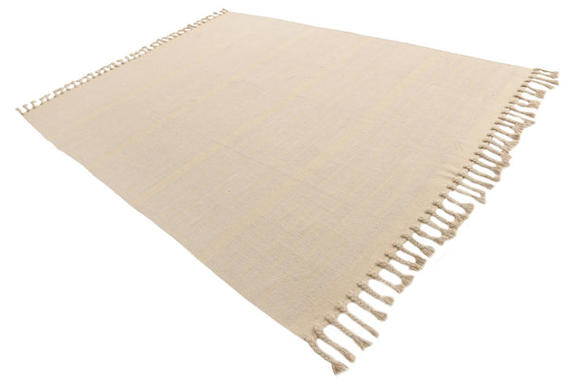 Beige and White 8' x 10' Chindi Cotton Rectangle Area Rug Interior Design Home Decor Carpet Mat for Sale at Rug Engine