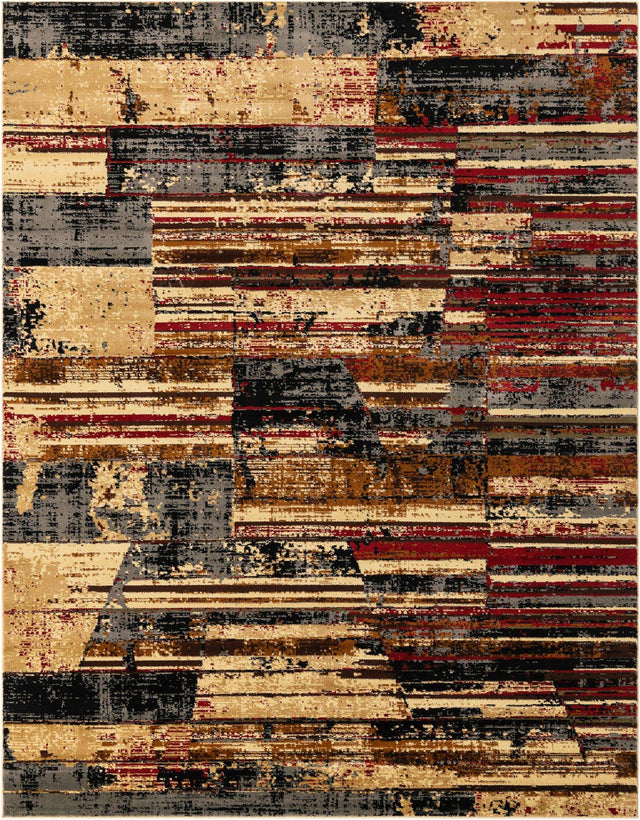 Multicolor 7' 10 x 10' Saturn Rectangle Area Rug Stain Resistant Easy Clean Classic Vintage Design Durable Carpet for Affordable Home Interiors for Sale at Rug Engine