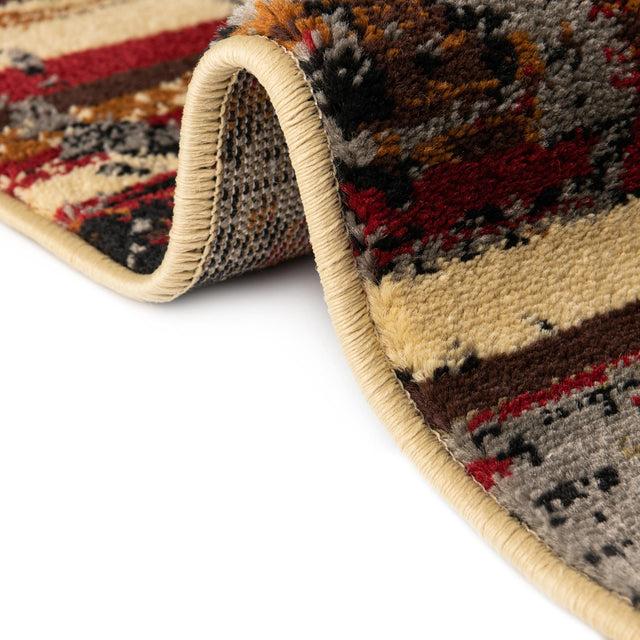 Multicolor 7' 10 x 7' 10 Saturn Square Area Rug Stain Resistant Easy Clean Classic Vintage Design Durable Carpet for Affordable Home Interiors for Sale at Rug Engine
