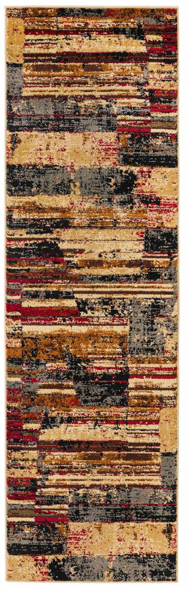 Multicolor 2' x 7' 1 Saturn Runner Area Rug Stain Resistant Easy Clean Classic Vintage Design Durable Carpet for Affordable Home Interiors for Sale at Rug Engine