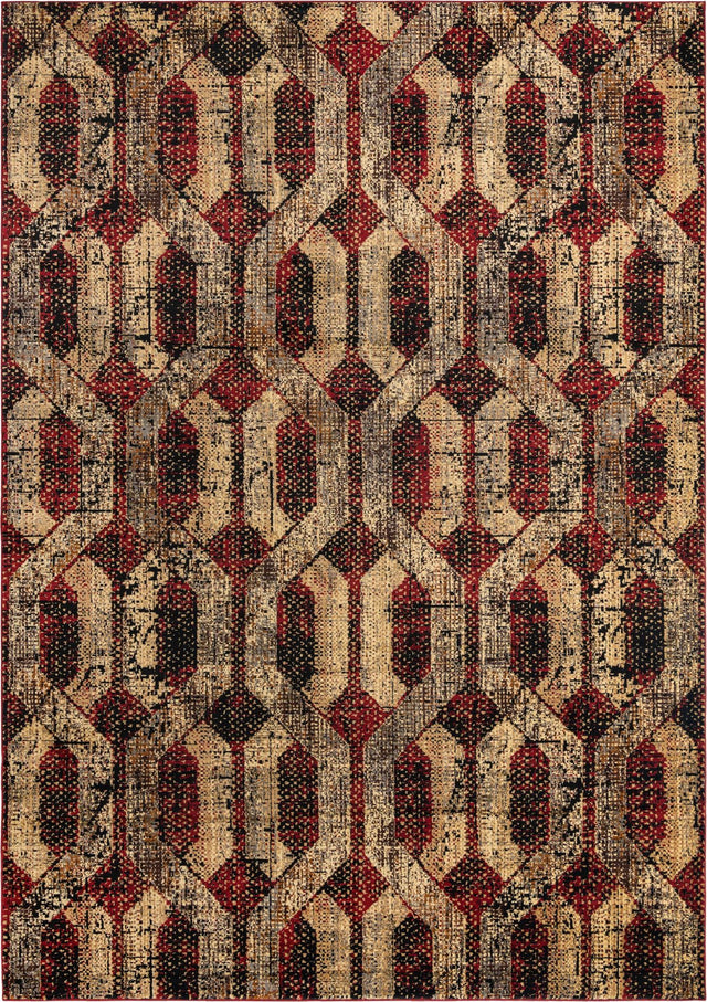 Burgundy 10' x 14' Saturn Rectangle Area Rug Stain Resistant Easy Clean Classic Vintage Design Durable Carpet for Affordable Home Interiors for Sale at Rug Engine
