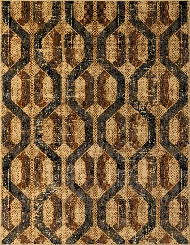 Beige Cream 7' 10 x 10' Saturn Rectangle Area Rug Stain Resistant Easy Clean Classic Vintage Design Durable Carpet for Affordable Home Interiors for Sale at Rug Engine