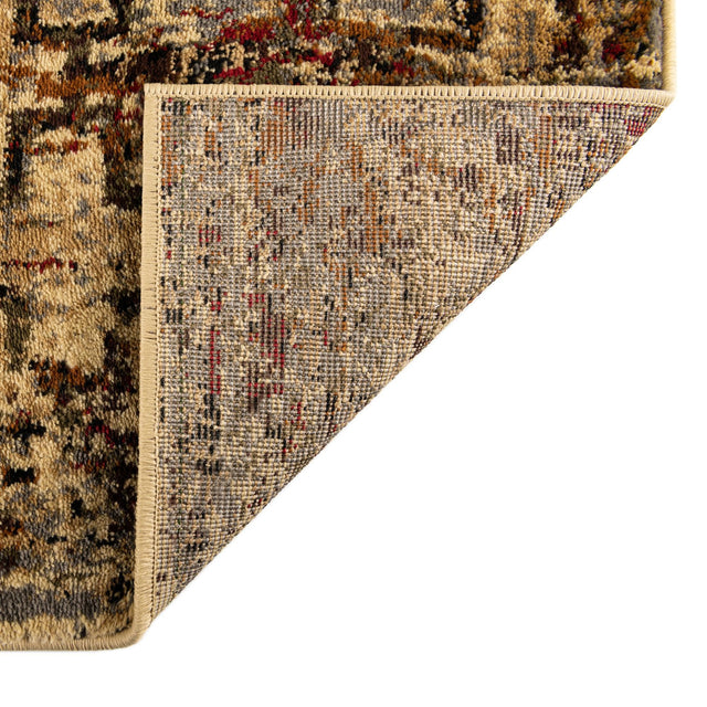 Beige Cream 5' 3 x 5' 3 Saturn Square Area Rug Stain Resistant Easy Clean Classic Vintage Design Durable Carpet for Affordable Home Interiors for Sale at Rug Engine