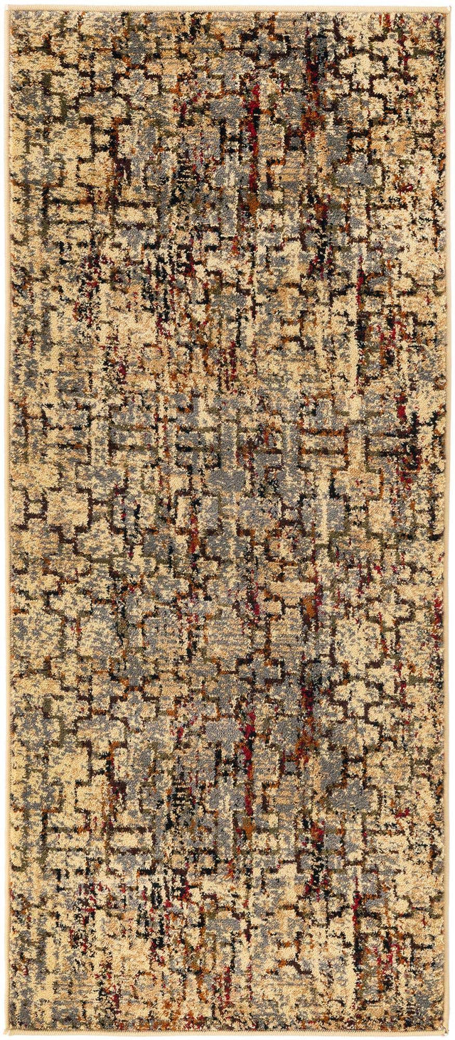 Beige Cream 2' x 5' 1 Saturn Runner Area Rug Stain Resistant Easy Clean Classic Vintage Design Durable Carpet for Affordable Home Interiors for Sale at Rug Engine