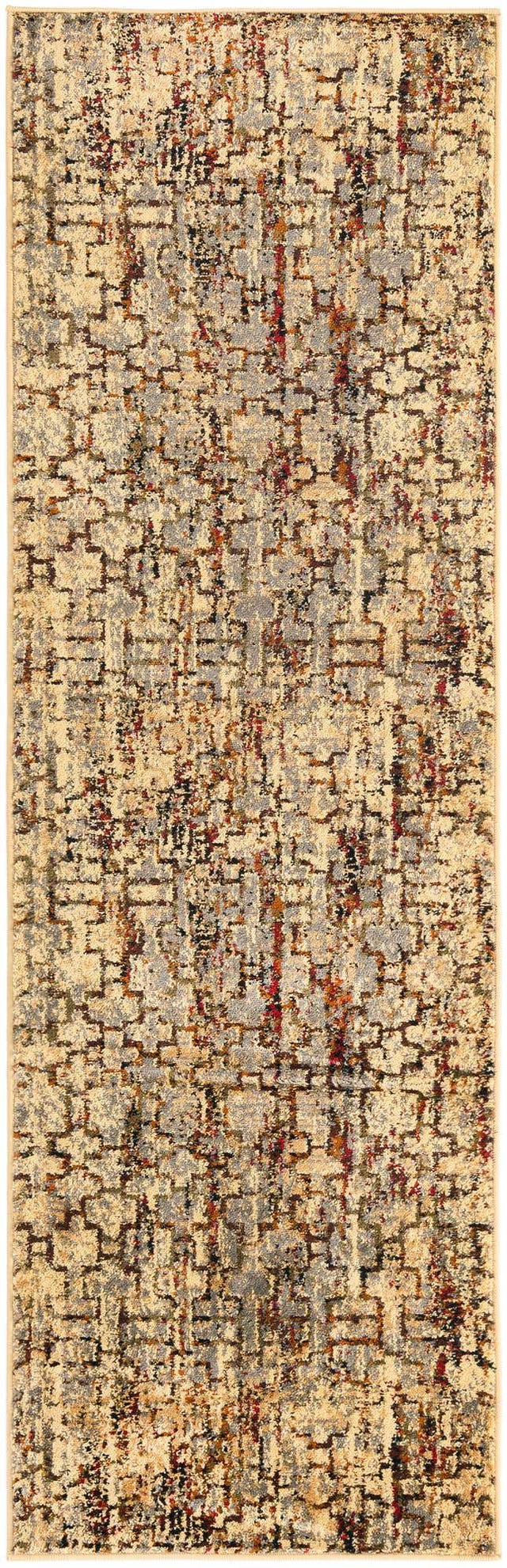 Beige Cream 2' x 7' 1 Saturn Runner Area Rug Stain Resistant Easy Clean Classic Vintage Design Durable Carpet for Affordable Home Interiors for Sale at Rug Engine