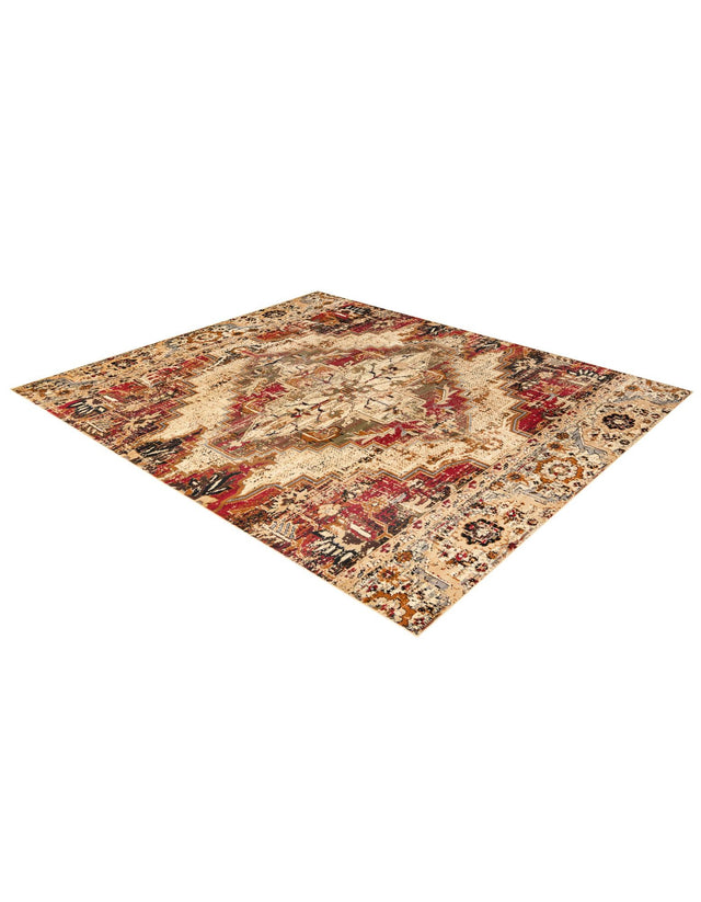 Burgundy Beige 7' 10 x 10' Saturn Rectangle Area Rug Stain Resistant Easy Clean Classic Vintage Design Durable Carpet for Affordable Home Interiors for Sale at Rug Engine
