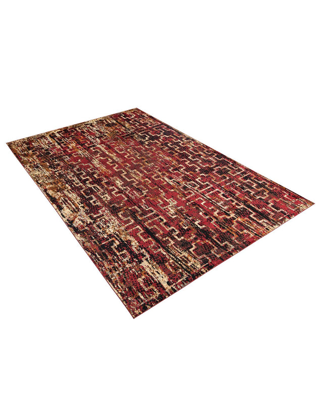 Burgundy 10' x 14' 1 Saturn Rectangle Area Rug Stain Resistant Easy Clean Classic Vintage Design Durable Carpet for Affordable Home Interiors for Sale at Rug Engine