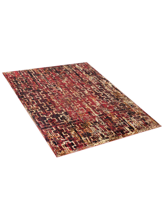 Burgundy 7' 10 x 10' Saturn Rectangle Area Rug Stain Resistant Easy Clean Classic Vintage Design Durable Carpet for Affordable Home Interiors for Sale at Rug Engine