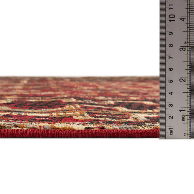 Burgundy 2' x 7' 1 Saturn Runner Area Rug Stain Resistant Easy Clean Classic Vintage Design Durable Carpet for Affordable Home Interiors for Sale at Rug Engine