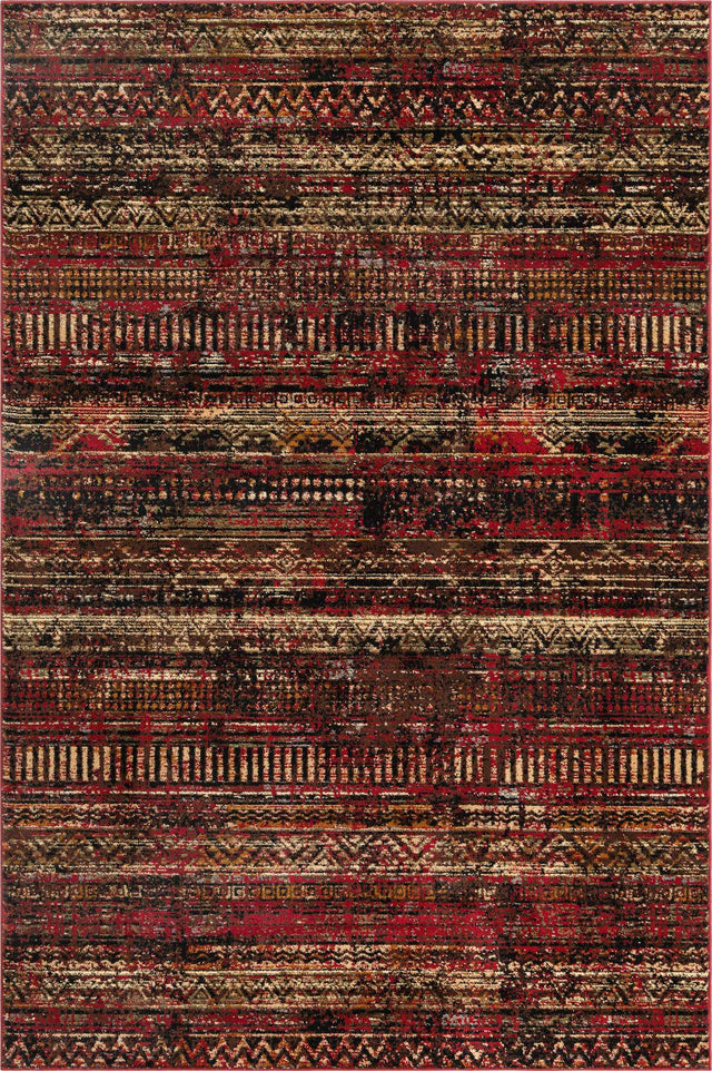 Burgundy 6' 1 x 9' Saturn Rectangle Area Rug Stain Resistant Easy Clean Classic Vintage Design Durable Carpet for Affordable Home Interiors for Sale at Rug Engine