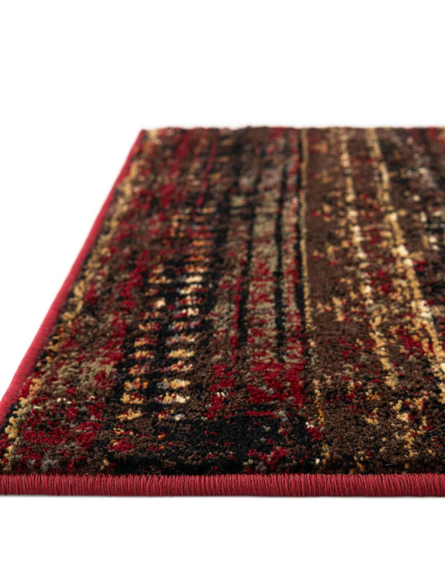 Burgundy 4' 1 x 6' 1 Saturn Rectangle Area Rug Stain Resistant Easy Clean Classic Vintage Design Durable Carpet for Affordable Home Interiors for Sale at Rug Engine