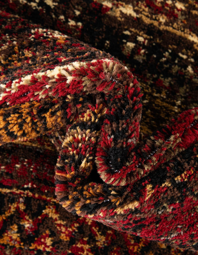 Burgundy 4' 1 x 6' 1 Saturn Rectangle Area Rug Stain Resistant Easy Clean Classic Vintage Design Durable Carpet for Affordable Home Interiors for Sale at Rug Engine