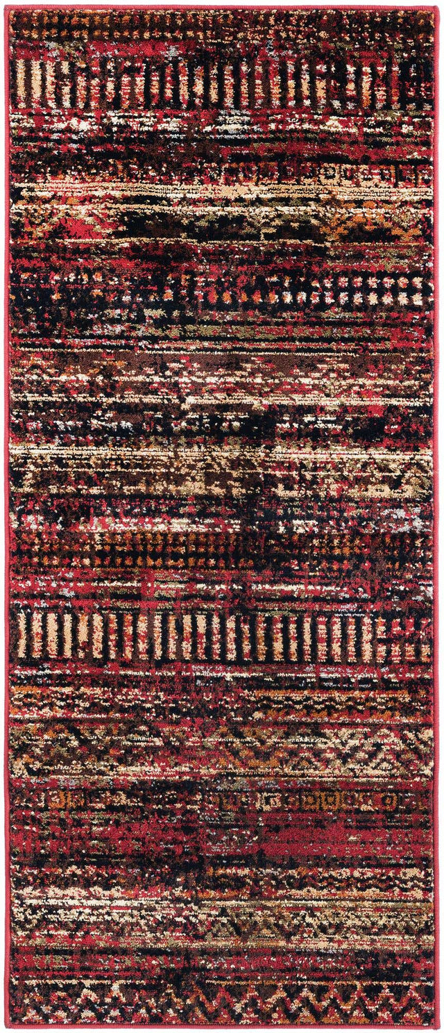 Burgundy 2' x 5' 1 Saturn Runner Area Rug