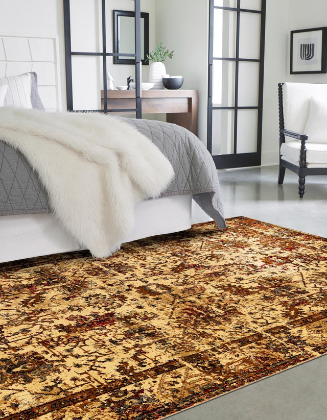 Beige Cream 2' x 3' 1 Saturn Rectangle Area Rug Stain Resistant Easy Clean Classic Vintage Design Durable Carpet for Affordable Home Interiors for Sale at Rug Engine