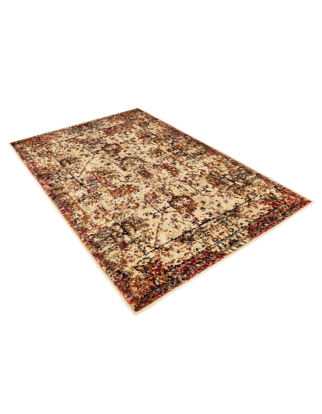 Beige Cream 2' x 3' 1 Saturn Rectangle Area Rug Stain Resistant Easy Clean Classic Vintage Design Durable Carpet for Affordable Home Interiors for Sale at Rug Engine