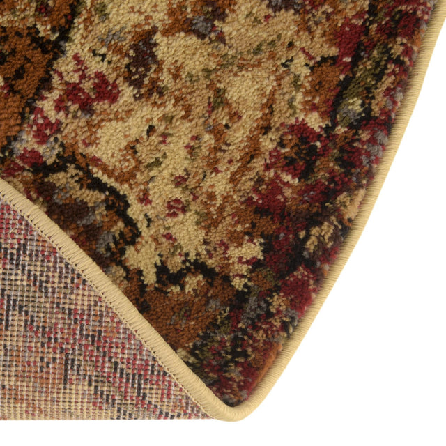 Beige Cream 3' 1 x 3' 1 Saturn Round Area Rug Stain Resistant Easy Clean Classic Vintage Design Durable Carpet for Affordable Home Interiors for Sale at Rug Engine