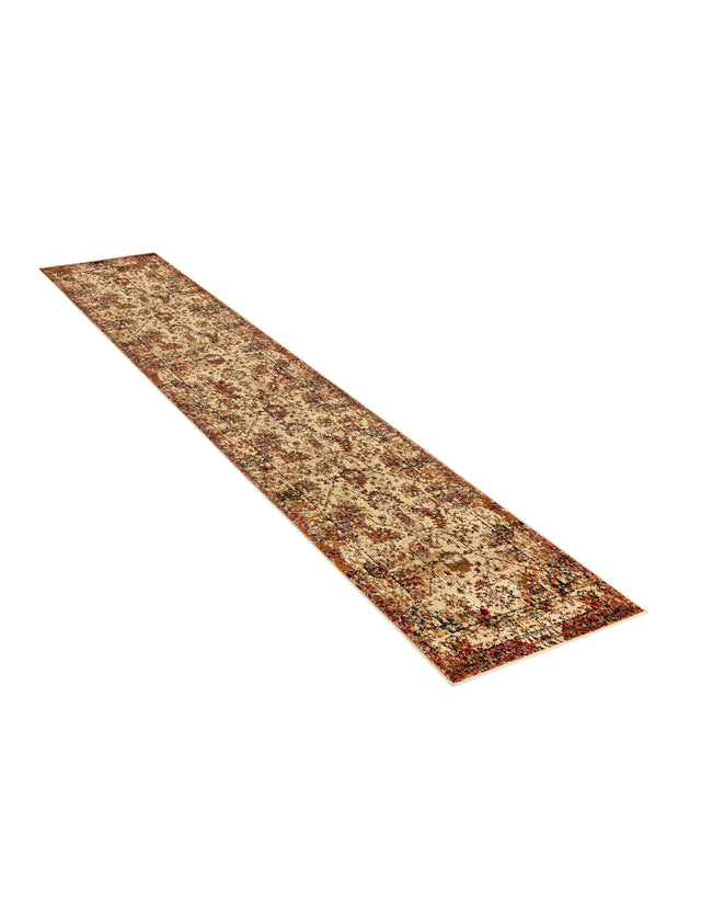 Beige Cream 2' x 9' Saturn Runner Area Rug Stain Resistant Easy Clean Classic Vintage Design Durable Carpet for Affordable Home Interiors for Sale at Rug Engine