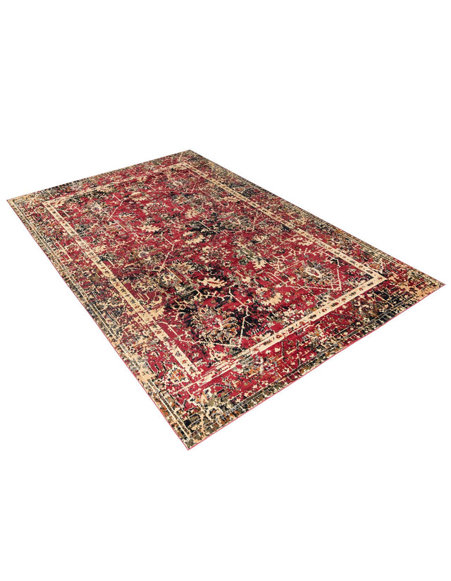 Burgundy 10' x 14' 1 Saturn Rectangle Area Rug Stain Resistant Easy Clean Classic Vintage Design Durable Carpet for Affordable Home Interiors for Sale at Rug Engine