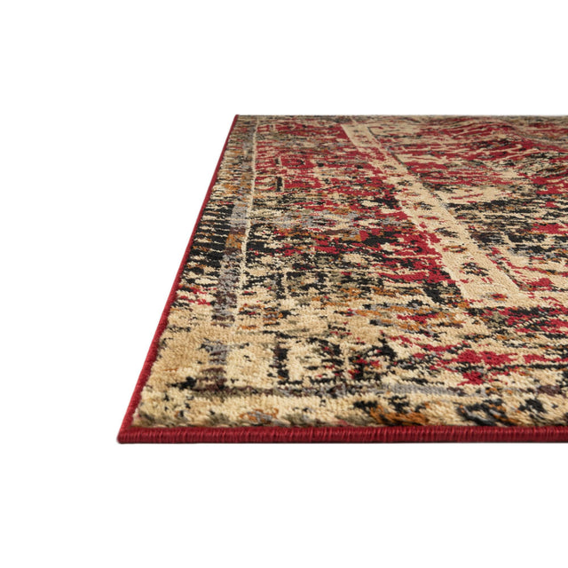 Burgundy 7' 10 x 7' 10 Saturn Square Area Rug Stain Resistant Easy Clean Classic Vintage Design Durable Carpet for Affordable Home Interiors for Sale at Rug Engine