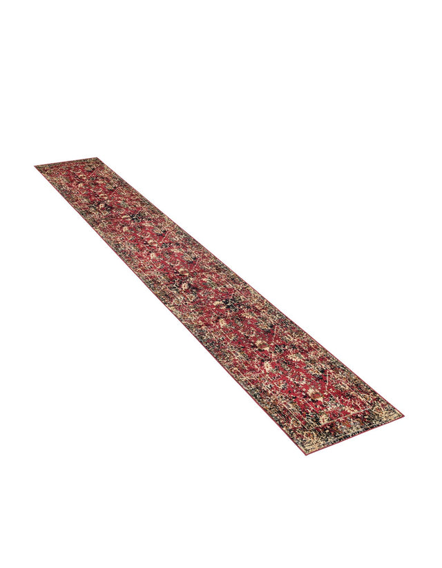 Burgundy 2' 2 x 12' Saturn Runner Area Rug Stain Resistant Easy Clean Classic Vintage Design Durable Carpet for Affordable Home Interiors for Sale at Rug Engine