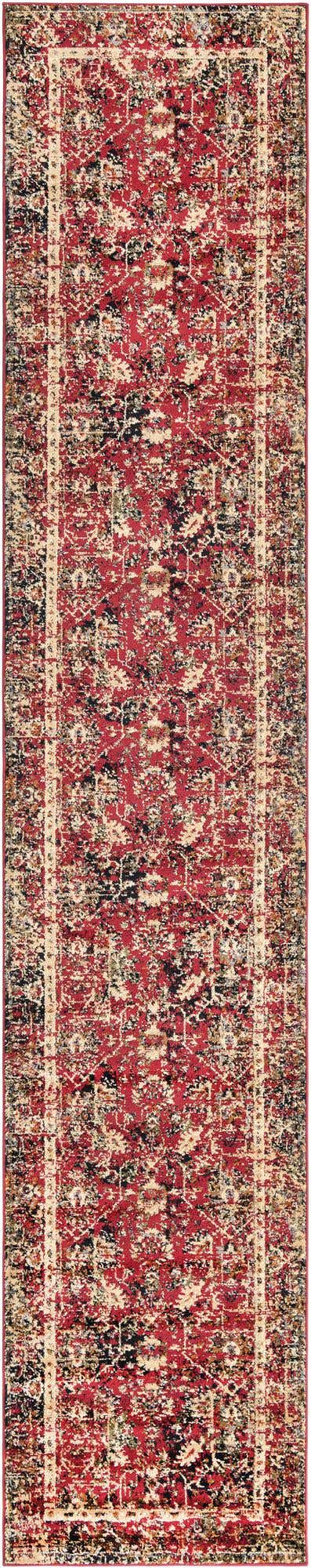 Burgundy 2' 7 x 14' 1 Saturn Runner Area Rug Stain Resistant Easy Clean Classic Vintage Design Durable Carpet for Affordable Home Interiors for Sale at Rug Engine