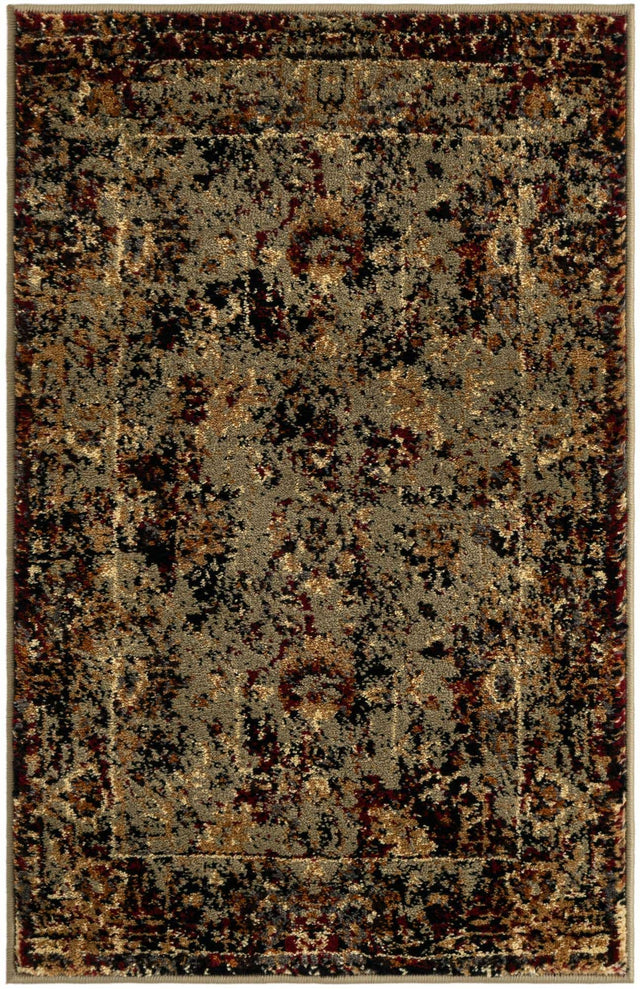 Green 2' x 3' 1 Saturn Rectangle Area Rug Stain Resistant Easy Clean Classic Vintage Design Durable Carpet for Affordable Home Interiors for Sale at Rug Engine