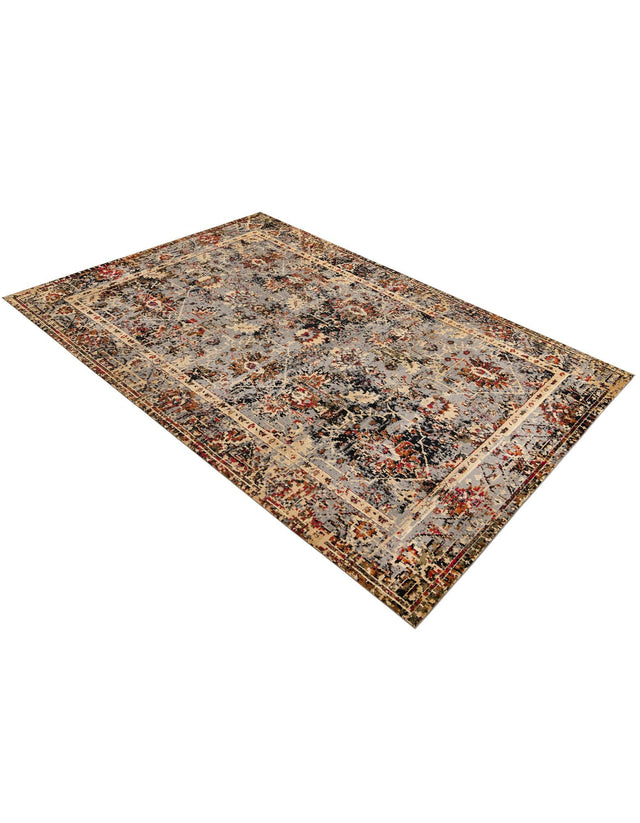 Blue 10' x 14' 1 Saturn Rectangle Area Rug Stain Resistant Easy Clean Classic Vintage Design Durable Carpet for Affordable Home Interiors for Sale at Rug Engine