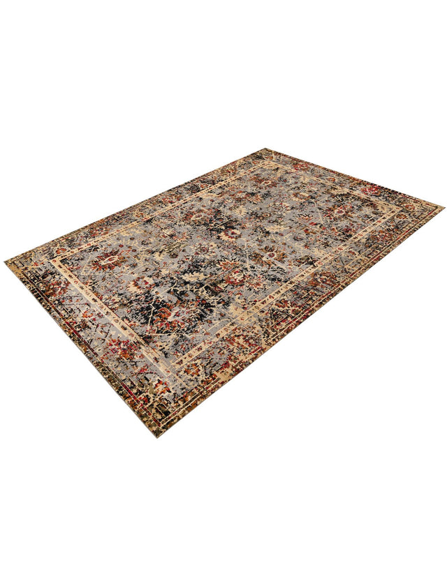 Blue 10' x 14' 1 Saturn Rectangle Area Rug Stain Resistant Easy Clean Classic Vintage Design Durable Carpet for Affordable Home Interiors for Sale at Rug Engine