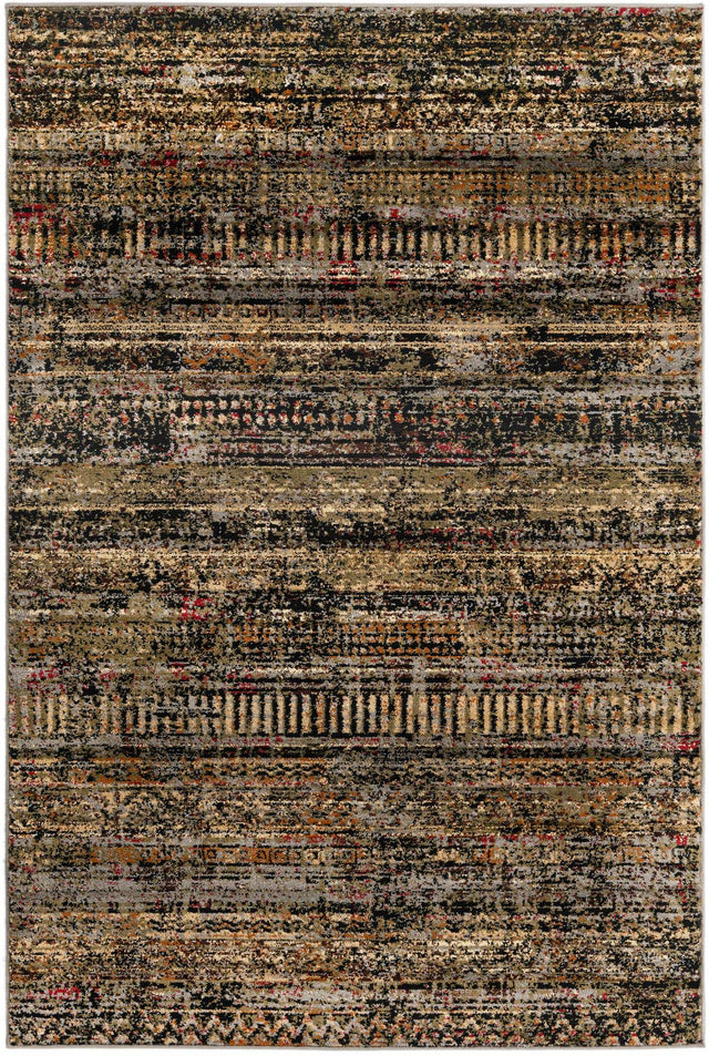 Blue 4' 1 x 6' 1 Saturn Rectangle Area Rug Stain Resistant Easy Clean Classic Vintage Design Durable Carpet for Affordable Home Interiors for Sale at Rug Engine