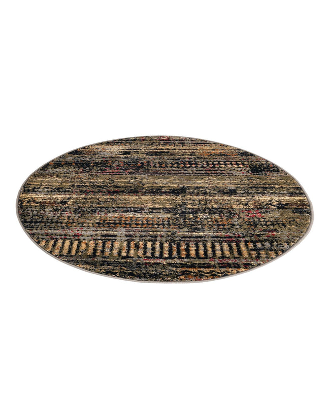 Blue 3' 1 x 3' 1 Saturn Round Area Rug Stain Resistant Easy Clean Classic Vintage Design Durable Carpet for Affordable Home Interiors for Sale at Rug Engine