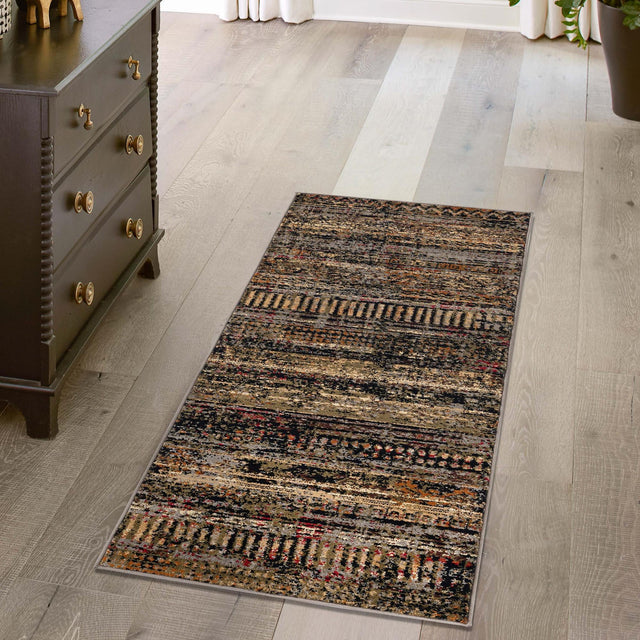 Blue 2' 7 x 14' 1 Saturn Runner Area Rug Stain Resistant Easy Clean Classic Vintage Design Durable Carpet for Affordable Home Interiors for Sale at Rug Engine