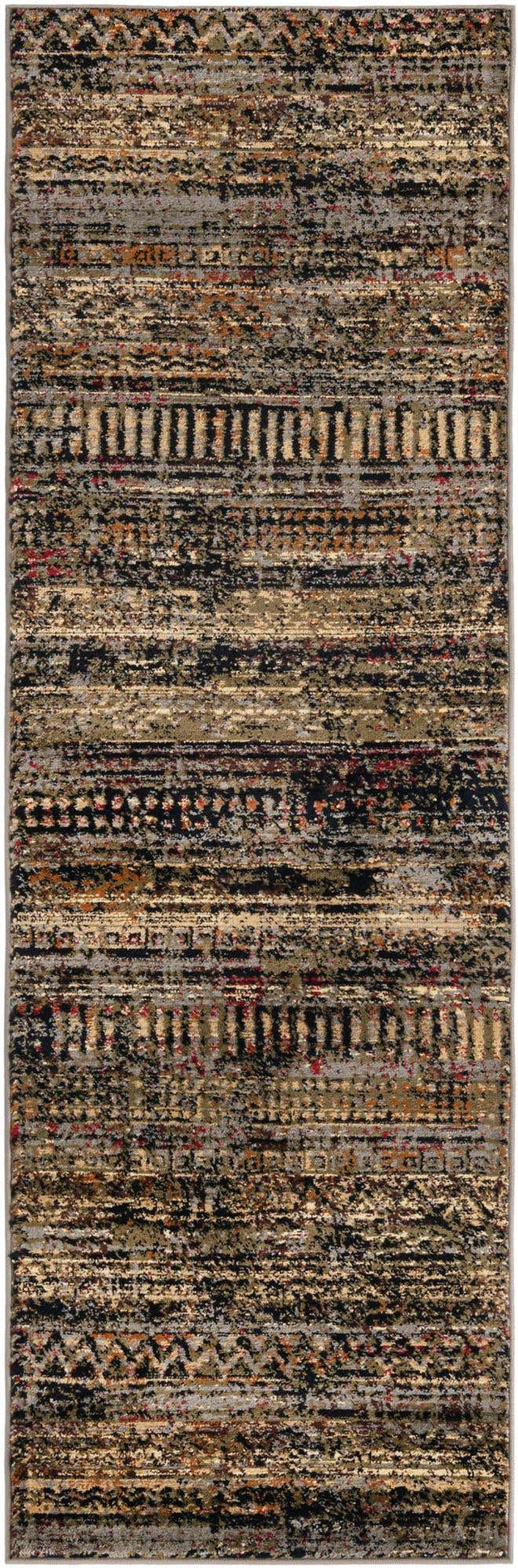 Blue 2' x 7' 1 Saturn Runner Area Rug Stain Resistant Easy Clean Classic Vintage Design Durable Carpet for Affordable Home Interiors for Sale at Rug Engine