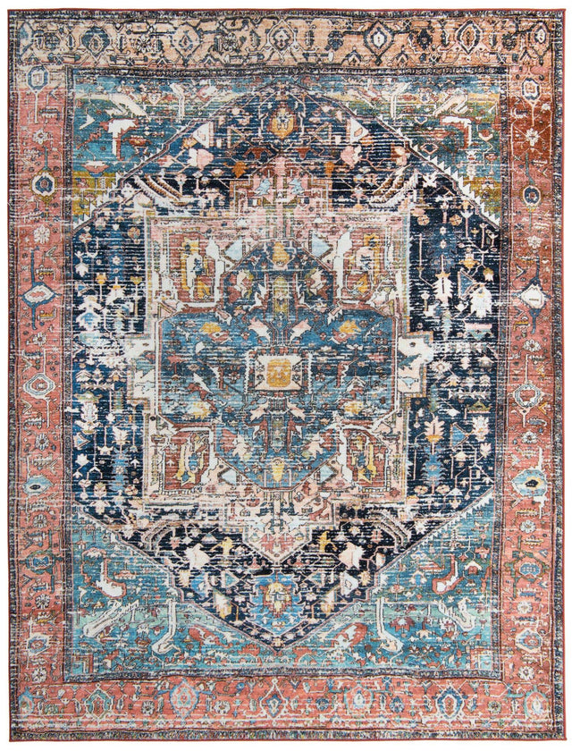 Washable Multicolor 7' 10 x 10' 4 Medina Rectangle Area Rug Easy to Clean Stain Resistant & Durable Polyester Classic Carpet for Home Decor & Design for Sale at Rug Engine