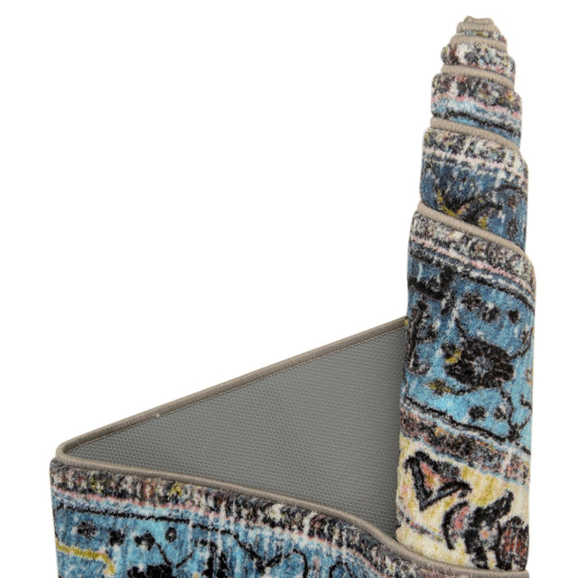 Washable Powder Blue 2' 2 x 10' Medina Runner Area Rug Easy to Clean Stain Resistant & Durable Polyester Classic Carpet for Home Decor & Design for Sale at Rug Engine