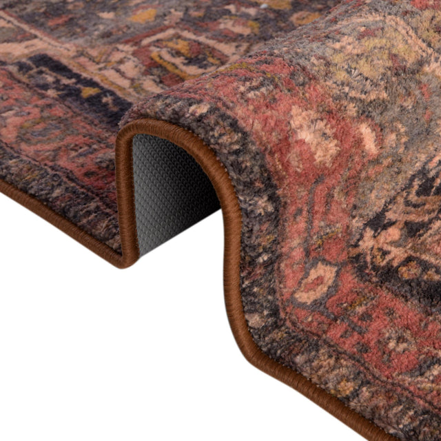 Washable Muted Rust 4' 4 x 6' Medina Rectangle Area Rug Easy to Clean Stain Resistant & Durable Polyester Classic Carpet for Home Decor & Design for Sale at Rug Engine