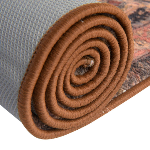 Washable Muted Rust 4' 4 x 6' Medina Rectangle Area Rug Easy to Clean Stain Resistant & Durable Polyester Classic Carpet for Home Decor & Design for Sale at Rug Engine
