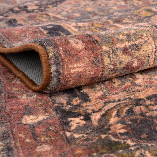 Washable Muted Rust 5' 3 x 5' 3 Medina Square Area Rug Easy to Clean Stain Resistant & Durable Polyester Classic Carpet for Home Decor & Design for Sale at Rug Engine